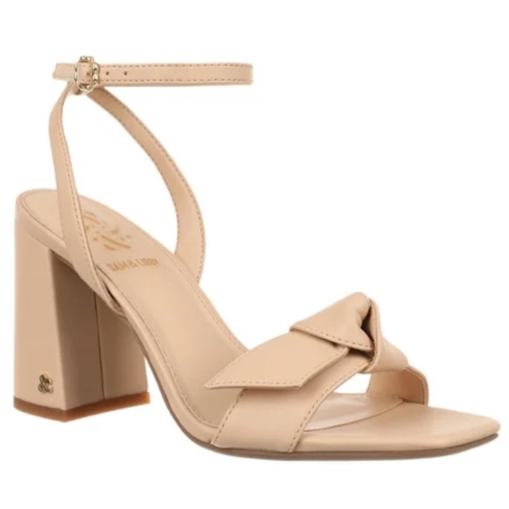 Sam & Libby Tan Jordan Sandal High Heel SZ 7.5